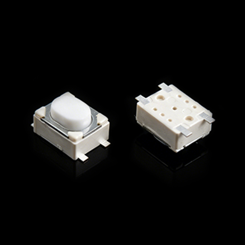 TS-B006098 3.2*4.2*2.5 Flat-Pin Silicone Type Tactile Switch