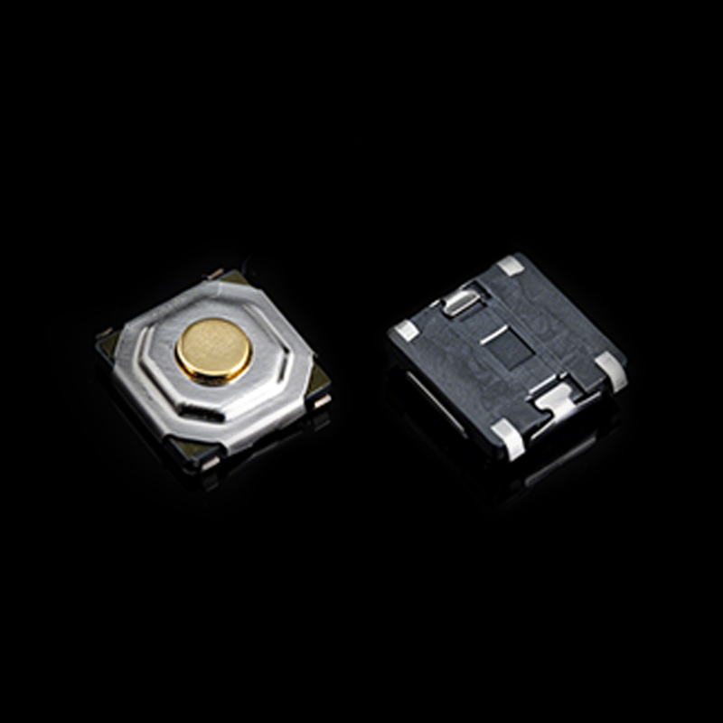 TS-C008015A 4*4 Square-Cap Tactile Switch with Grounding Housing