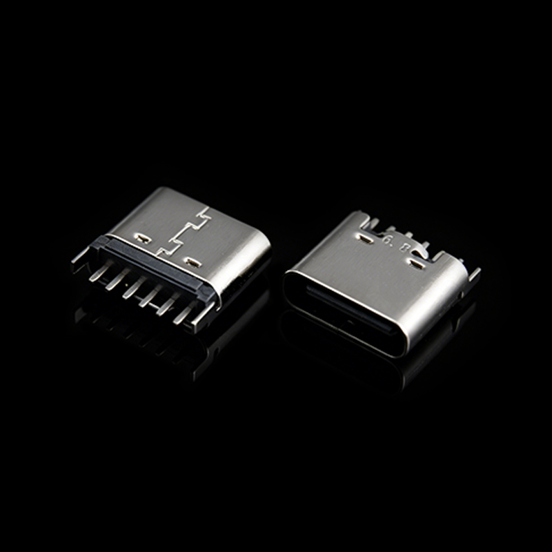 TS-S013076-0223 L=6.8 Type-C Vertical DIP Female Receptacle