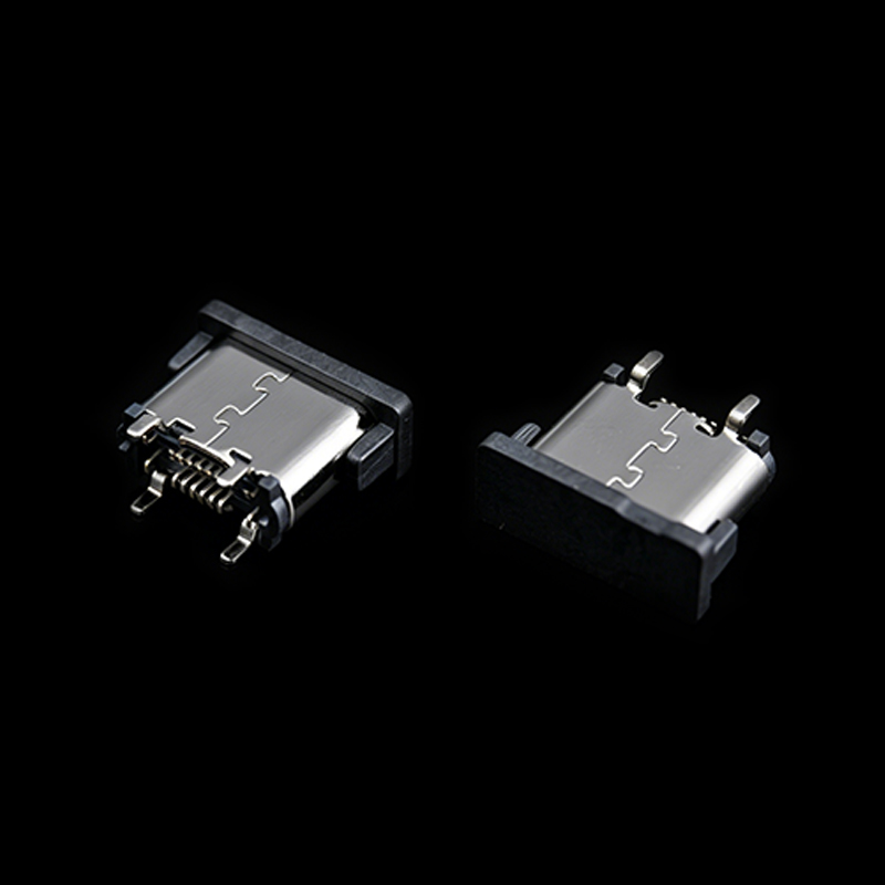 TS-S013120-0223 L=6.8 16-Pin Type-C Vertical SMT Female Receptacle