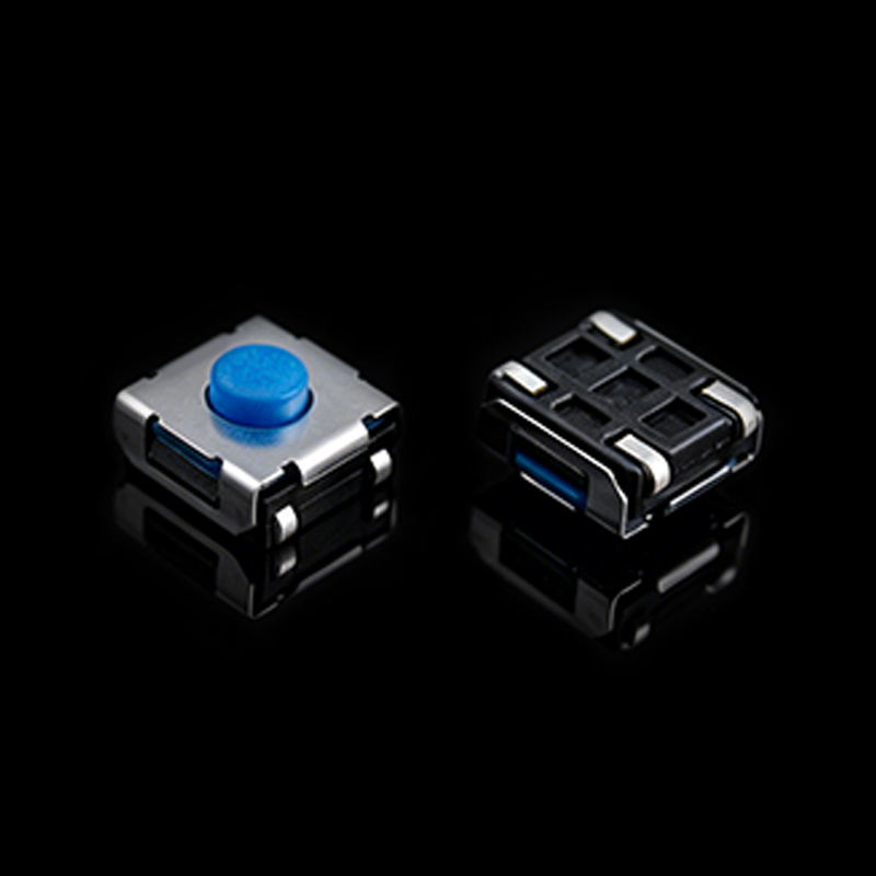 TS-G004213A 6.2*6.2 Blue-Cap Enclosed-Leg Silicone Tactile Switch