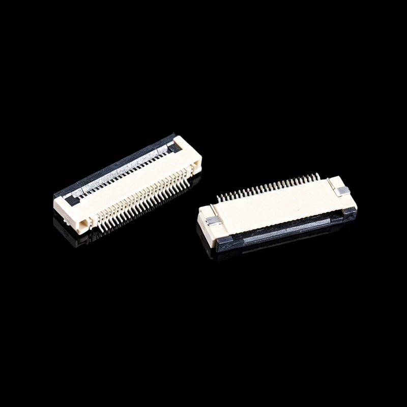 TS-Q002108 0.5mm Pitch, Flip-Lock Horizontal Type, Bottom Contact (Height 2.0mm), 24-Pin FPC/FFC Connector