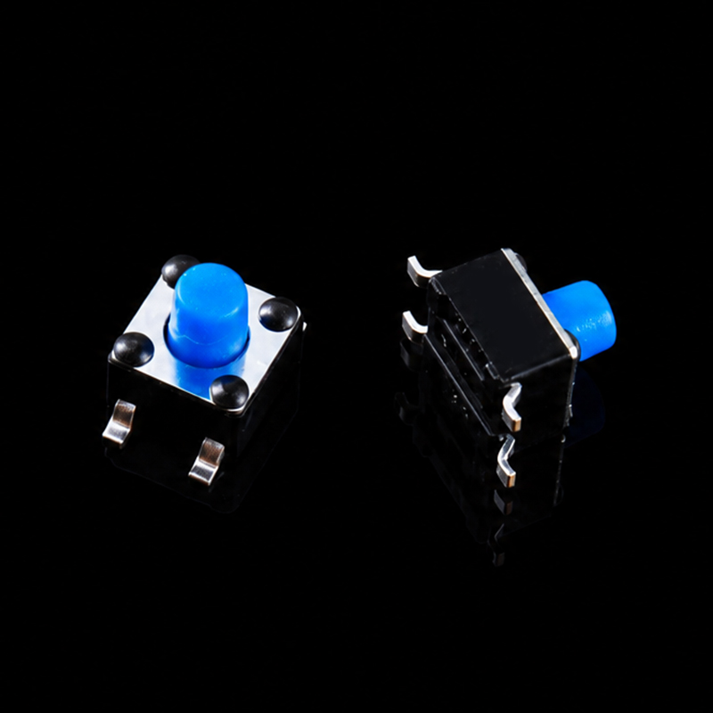 Tactile Switch TS-D001172 4.5×4.5, Blue Silicone Actuator, 4-Pin SMD