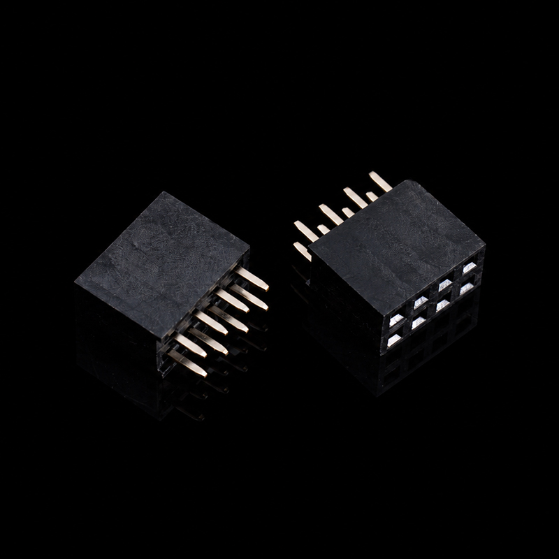 TS-S011426 2.54mm Pitch Female Header, 8.5mm Height, Dual Row 2 x 4 Pins, Straight Y-Type