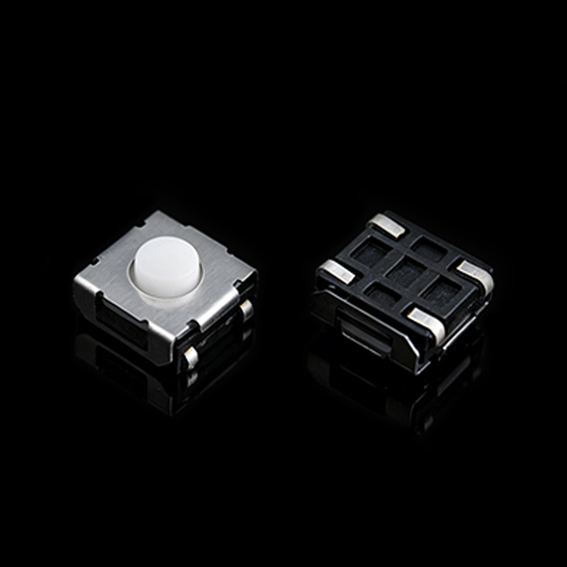 TS-G004185A 6.2*6.2 Milky-White-Cap Enclosed-Leg Silicone Tactile Switch